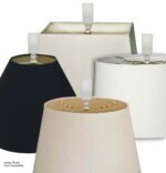 Rectangular Cube Clear Lucite Lamp Finial for Lamp Shade 2.75 Inch Polished Silver Base - Image 4