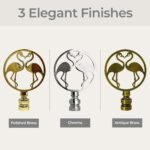 Kissing Flamingos Finials Catalog Brass Colors