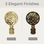 Decorative Lustering Lotus Lamp Finial for Lamp Shade 2 Inch Multiple Finishes