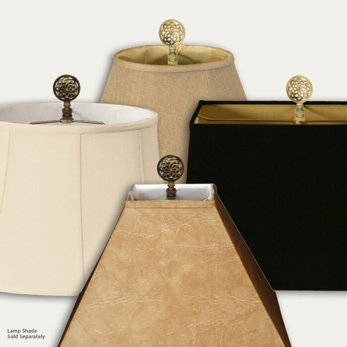 Decorative Lustering Lotus Lamp Finial for Lamp Shade 2 Inch Multiple Finishes - Image 7