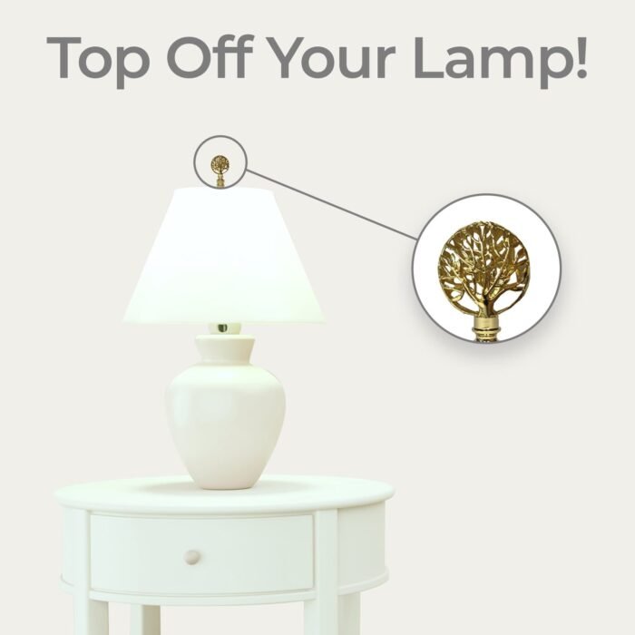 Decorative Abundant Tree Finial for Lamp Shade - 2.5 Inch Height - Multiple Finishes - Image 6