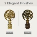 Decorative Abundant Tree Finial for Lamp Shade - 2.5 Inch Height - Multiple Finishes