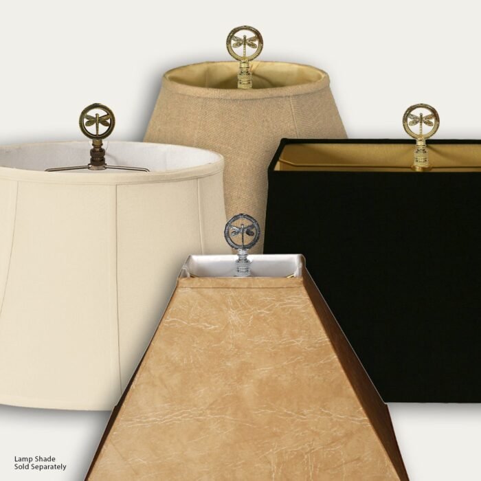 Decorative Hovering Dragonfly Finial for Lamp Shade - 2.5 Inch Height - Multiple Finishes - Image 8