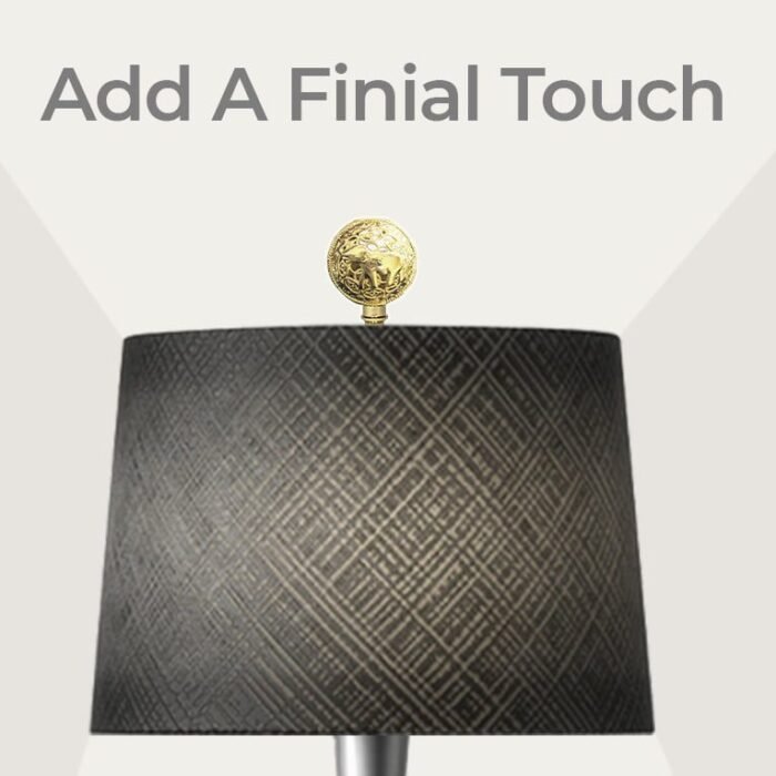 Decorative Boho Elephant Lamp Finial for Lamp Shade 2.5 Inch Multiple Finishes - Image 3