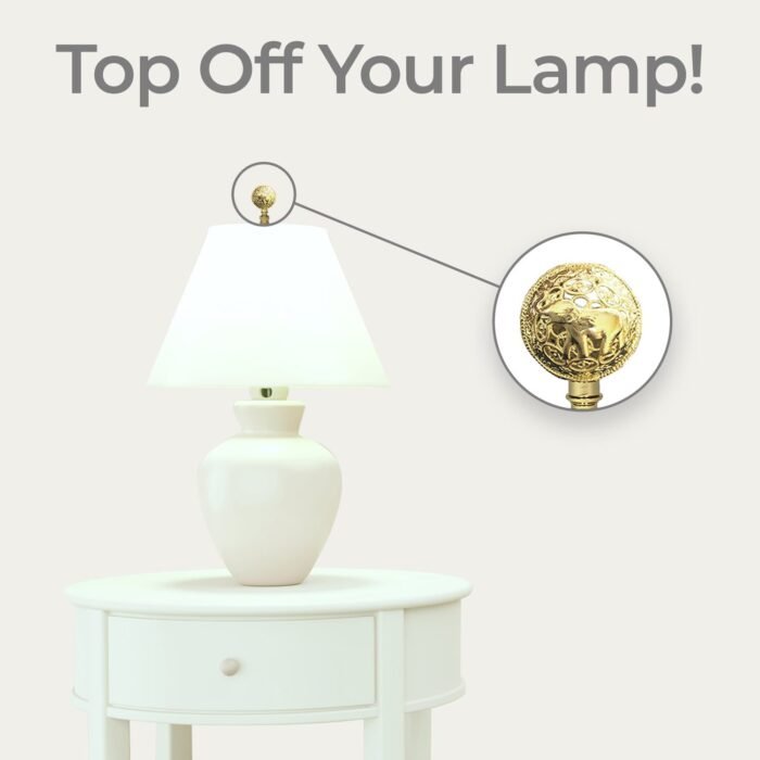 Decorative Boho Elephant Lamp Finial for Lamp Shade 2.5 Inch Multiple Finishes - Image 4