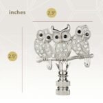 Royal Designs, Inc. Rhinestone Owl Trio Finial for Lamp Shade - Image 4