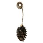 Ceiling Fan Pull Chain with Pine Cone Finial Antique Brass