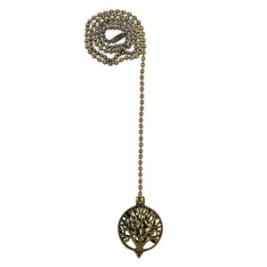 24 Inch Adjustable Ceiling Fan Pull Chain Extension with Botanical Owl  Ornament