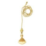 Ceiling Fan Pull Chain with Seashell Finial  Polished Brass