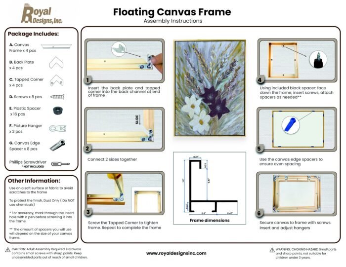 Premium Aluminum Floating Canvas Picture Frames From Sizes 8 x 8 to 60 x 60, Brushed Silver - Image 4
