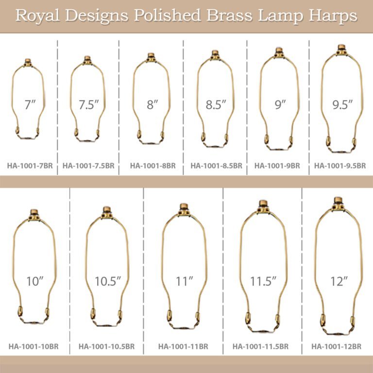 B&P Lamp® 7 Inch Heavy Duty Lamp Shade Harp Holder For Table And Floor Lamps, Antique Bronze