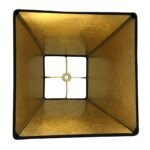 Square Bell Hardback Lamp Shade with Gold Ponyhair Interior - Image 3