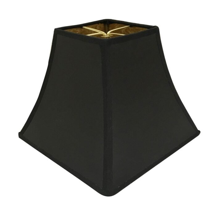 Square Bell Hardback Lamp Shade with Gold Ponyhair Interior - Image 2