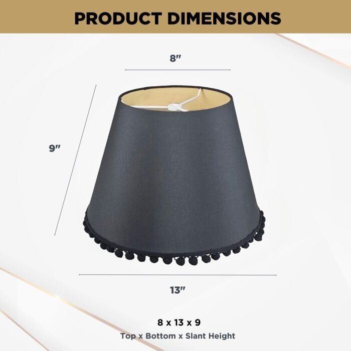 PomPom Deep Empire Hardback Lamp Shade - Image 3