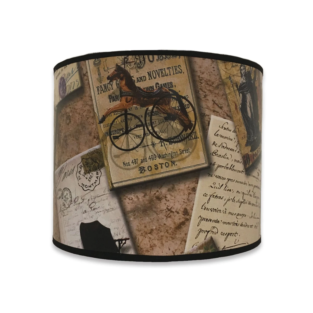 HBC-8020 Royal Designs Handmade Lamp Shade, Vintage Victorian Postcards Design - Image 1