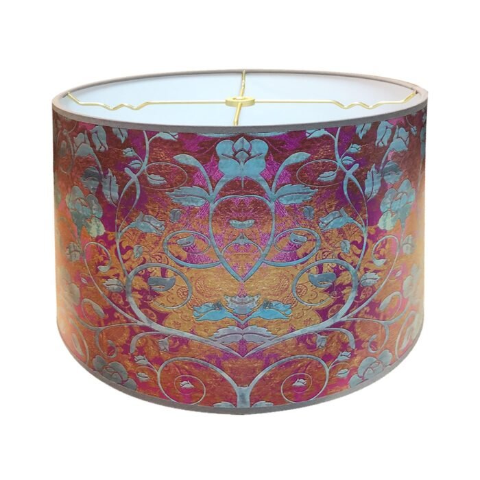 Royal Designs Modern Trendy Decorative Handmade Raspberry Lotus Design Hardback Lamp Shade - Image 2