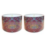 Royal Designs Modern Trendy Decorative Handmade Raspberry Lotus Design Hardback Lamp Shade - Image 3