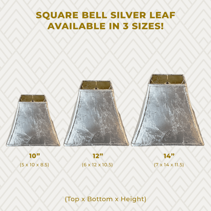 Royal Designs, Inc Square Bell Gold Leaf Shade, Handmade in USA - Image 4