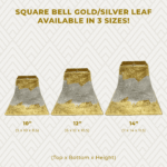 Royal Designs, Inc Square Bell Gold Leaf Shade, Handmade in USA - Image 6