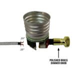 Royal Designs, Inc. Dimmer Lamp Socket, Paper Insulator E26 Medium Base Incandescent or Dimmable LED Compatible, Vintage Turn Knob - Image 3