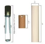 4" Cream Chandelier Socket Covers with Paper Insulation - Image 2