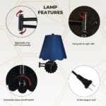 Set of 2 Scalloped Swing-Arm Dimmable Wall Lamp with Avilon Shade - Image 4