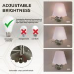 Set of 2 Scalloped Swing-Arm Dimmable Wall Lamp with Avilon Shade - Image 6