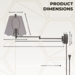 Set of 2 Scalloped Swing-Arm Dimmable Wall Lamp with Avilon Shade - Image 7