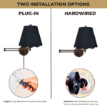 Set of 2 Scalloped Swing-Arm Dimmable Wall Lamp with Avilon Shade - Image 5