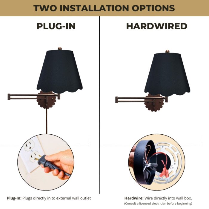 Set of 2 Scalloped Swing-Arm Dimmable Wall Lamp with Avilon Shade - Image 5