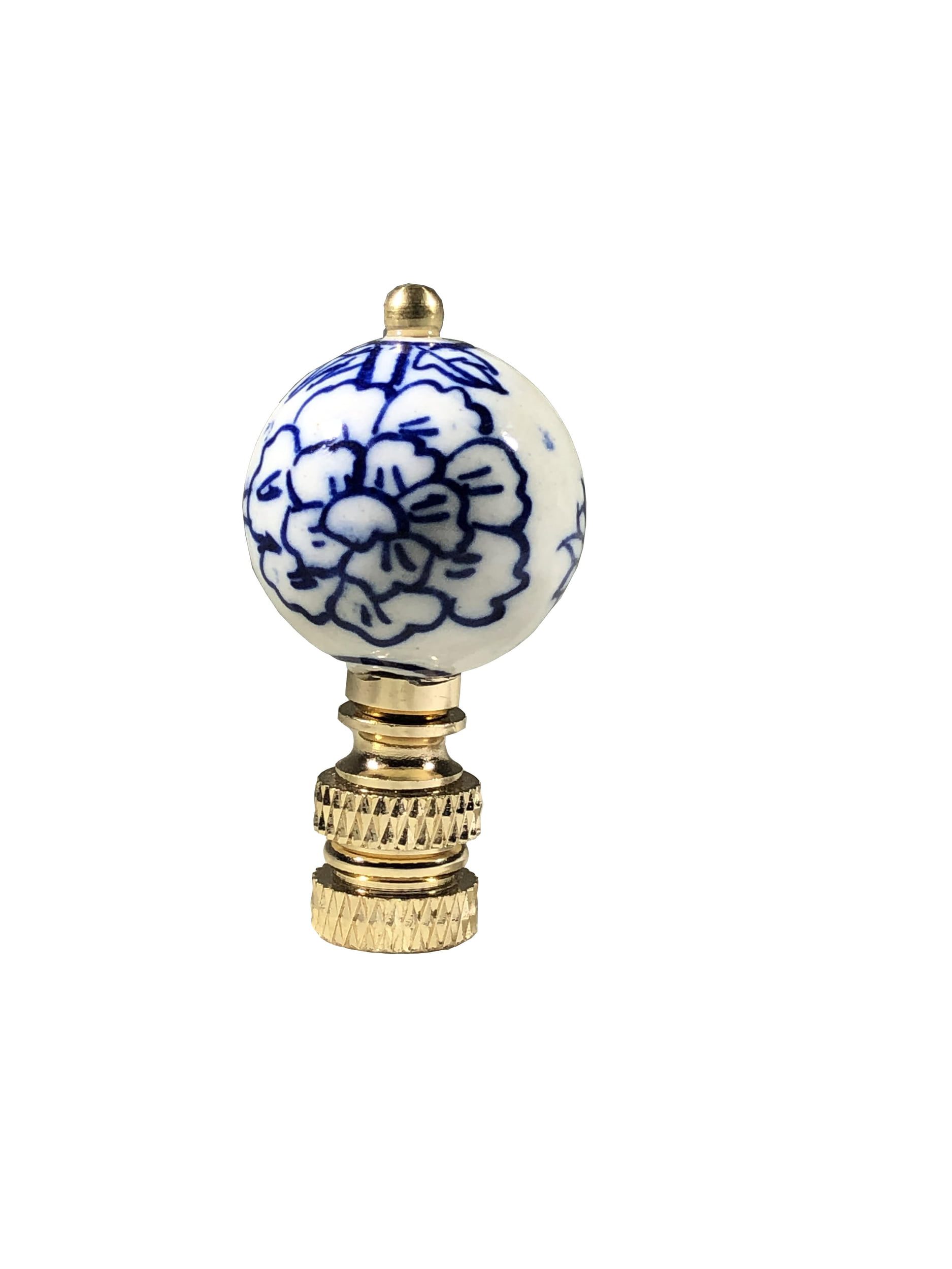 Single Inc Royal Designs Decorative Chinoiserie Fish Scale Lamp Finial 