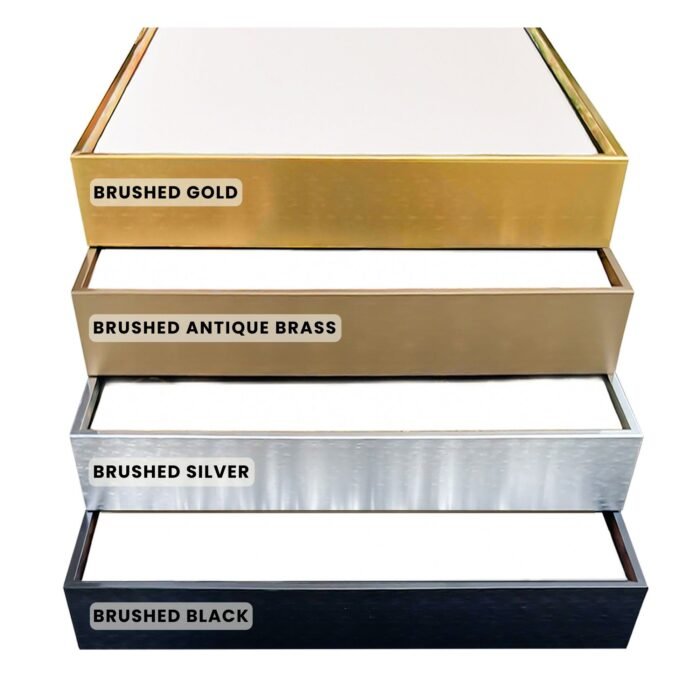 Premium Aluminum Floating Canvas Picture Frames From Sizes 8 x 8 to 60 x 60, Brushed Gold - Image 2
